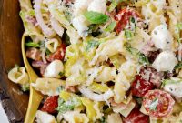 Italian Grinder Pasta Salad with Salami, Provolone and Olives