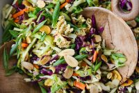 Crunchy Asian Ramen Noodle Salad with Sesame Dressing