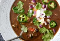 Zesty Vegetarian Black Bean Soup with Lime and Cilantro