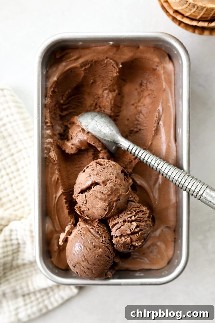 Homemade No-Churn Chocolate Ice Cream Recipe 20 No Churn Chocolate Ice Cream